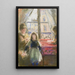 À la fenêtre rue des Trois Frères - Camille Pissarro — framed artwork on a wall
