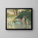 Bathers keeping fingers - Camille Pissarro — framed artwork on a wall