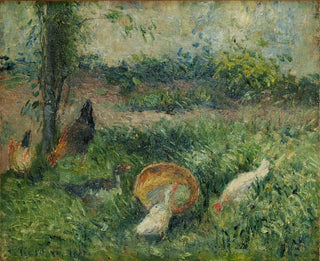 Farmyard with Chickens and Ducks - Camille Pissarro — artwork view