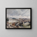 View of the Main Street in Rouen Under the Rain - Camille Pissarro — framed artwork on a wall
