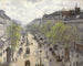 Spring on Boulevard Montmartre - Camille Pissarro — artwork view