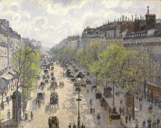 Spring on Boulevard Montmartre - Camille Pissarro — artwork view