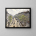 Spring on Boulevard Montmartre - Camille Pissarro — framed artwork on a wall