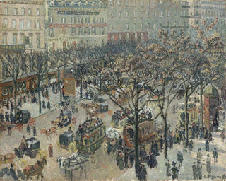 Boulevard des Italiens au soleil du matin - Camille Pissarro — artwork view
