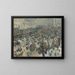 Boulevard des Italiens au soleil du matin - Camille Pissarro — framed artwork on a wall