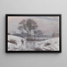 Hunter in Winter Landscape Norwood - Camille Pissarro — framed artwork on a wall