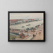 the Seine Flood, Pont Boieldieu, Rouen - Camille Pissarro — framed artwork on a wall