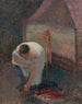 Woman in Shirt Near a Bed - Camille Pissarro — artwork view