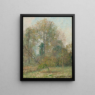 White Frost in Éragny - Camille Pissarro — framed artwork on a wall