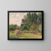 Meules au lever du soleil - Camille Pissarro — framed artwork on a wall