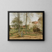 Houses in Bougival - Camille Pissarro — framed artwork on a wall