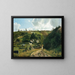 Hill of Jalais in Pontoise - Camille Pissarro — framed artwork on a wall