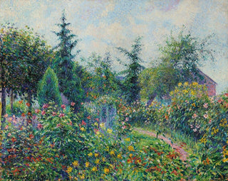 Garden and henhouse at Les Damps - Camille Pissarro — artwork view