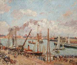 L'Anse des Pilotes, sunny afternoon, Le Havre - Camille Pissarro — artwork view