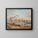 L'Anse des Pilotes, sunny afternoon, Le Havre - Camille Pissarro — framed artwork on a wall