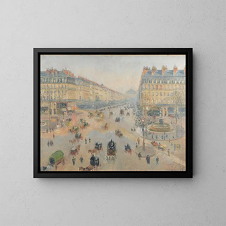 L'avenue de l'Opéra - Camille Pissarro — framed artwork on a wall
