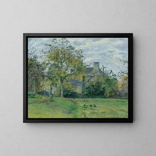 La Maison de Piette Montfoucault - Camille Pissarro — framed artwork on a wall