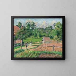 La Maison Delafolie, Eragny - Camille Pissarro — framed artwork on a wall