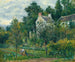La Maison Rondest and its garden l'Hermitage, Pontoise - Camille Pissarro — artwork view