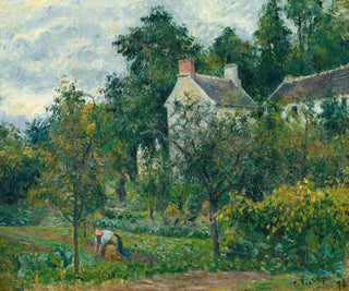 La Maison Rondest and its garden l'Hermitage, Pontoise - Camille Pissarro — artwork view