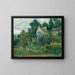 La Maison Rondest and its garden l'Hermitage, Pontoise - Camille Pissarro — framed artwork on a wall