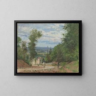 La route de Marly à Louveciennes - Camille Pissarro — framed artwork on a wall