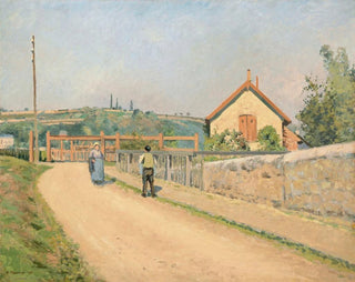 La barrière du chemin de fer aux Petits Prés de Pontoise - Camille Pissarro — artwork view