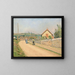 La barrière du chemin de fer aux Petits Prés de Pontoise - Camille Pissarro — framed artwork on a wall