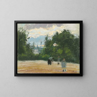 La clairière - Camille Pissarro — framed artwork on a wall