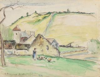 La ferme Châtillon-sur-Seine - Camille Pissarro — artwork view