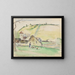 La ferme Châtillon-sur-Seine - Camille Pissarro — framed artwork on a wall