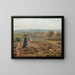 La route de Rouen, les hauteurs de l'Hautil, Pontoise - Camille Pissarro — framed artwork on a wall
