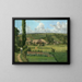 Landscape at Pontoise - Camille Pissarro — framed artwork on a wall