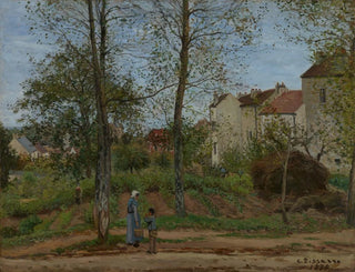 Landscape Painting at Louveciennes - Camille Pissarro — artwork view