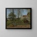 Landscape Painting at Louveciennes - Camille Pissarro — framed artwork on a wall