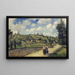 Landscape near Pontoise on the Auvers Road - Camille Pissarro — framed artwork on a wall