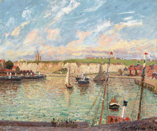 The Port of Dieppe, Afternoon, Bright Weather - Camille Pissarro — artwork view