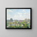 Le Jardin des Tuileries et le Pavillon de Flore, matin de printemps - Camille Pissarro — framed artwork on a wall
