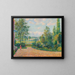 The Garden of Octave Mirbeau on the terrace of Damps - Camille Pissarro — framed artwork on a wall