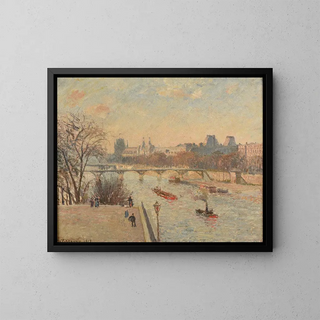 Le Louvre - Camille Pissarro — framed artwork on a wall
