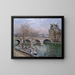 Le Pont Royal et le Pavillon de Flore - Camille Pissarro — framed artwork on a wall