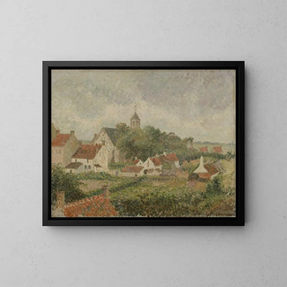 The village of Knokke - Camille Pissarro — framed artwork on a wall