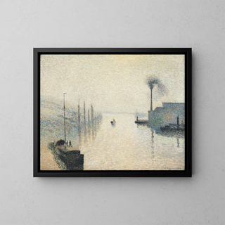 Le Lacroix à Rouen - Camille Pissarro — framed artwork on a wall