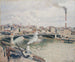 Morning, a cloudy day in Rouen - Camille Pissarro — artwork view