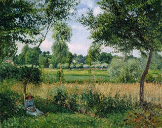 Morning Light Effect at Eragny - Camille Pissarro — artwork view