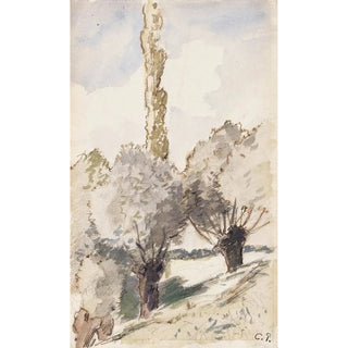 Landscape Painting with Trees - Camille Pissarro — artwork view