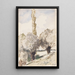 Landscape Painting with Trees - Camille Pissarro — framed artwork on a wall