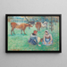Seated Peasant Women Keeping Cows - Camille Pissarro — framed artwork on a wall