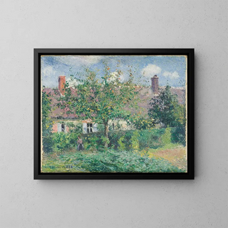 House of a Peasant at Ragny - Camille Pissarro — framed artwork on a wall