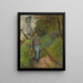 Peasant Painting carrying two hay bales (1) - Camille Pissarro — framed artwork on a wall